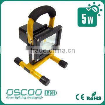 2014 hot now, Rechargeable Flood Light 5W so convenient led floodlight emergency lamp from OSCAR LED