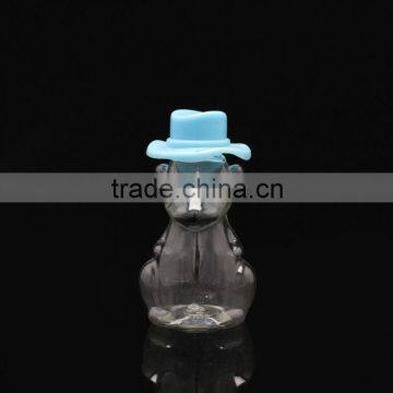 Animal shaped cheap plastic storage jars with screw top lids for sale