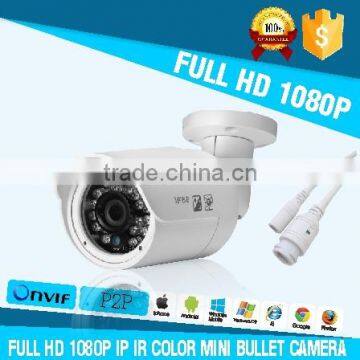 H.264 2.0MP cmos image sensor full hd cctv camera Color IR Mini Bullet network camera ip