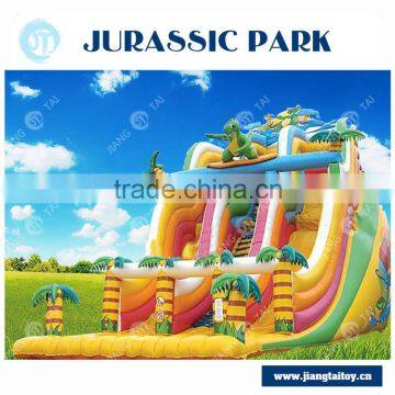 JT-14102B Hot Sale Jurassic park theme commercial giant inflatable slide bounce