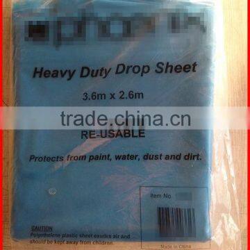 blue sheet plastic cover