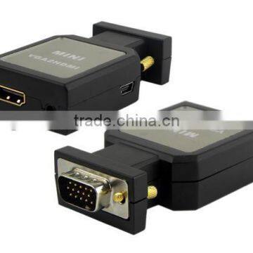 Mini VGA to HDMI Converter Adapter Support AUX Audio Input photo-3