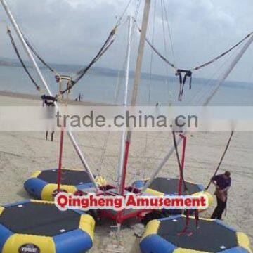 Mobile 4 in 1 Inflatable Bungee Trampoline Outdoor Amusement