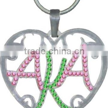 AKA Sorority greek letter heart neckalce Jewelry