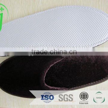 waffle slippers with blue embroider for hotel for hotel /washable indoor hotel slipper