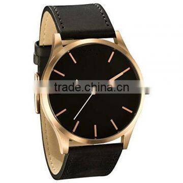 New Popular Items Silver Case With Black Leather Strap Men Watch photo-4