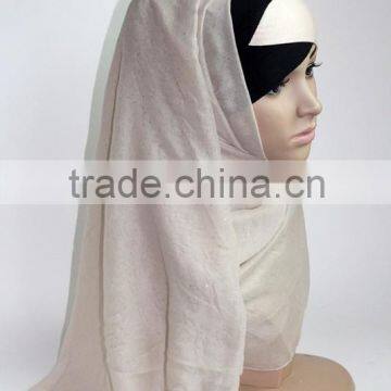 Autumn Fashion Cotton Voile Sequin Islamic Hijab Scarf Quality Choice photo-2