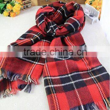 Wholesale Winter Fashion Wool Plaid Checked Ladies Pashmina Scarf photo-5