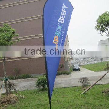 Advertising high quality feather flag in logo printing, outdoor promotional tear drop flag