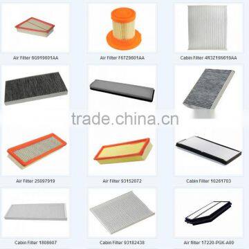 Air/oil/cabin Filter for TOYOTA/HONDA/NI-SSAN/MITSUBISHI/VW/GM/ CHRYSLER/FOR-D/KOREA,etc...