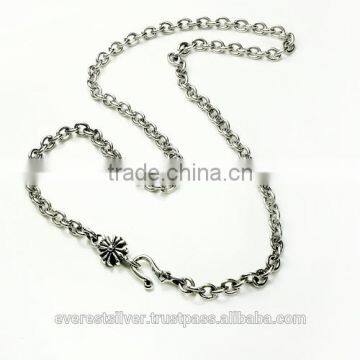 Hot sale simple design charm bracelet with 925 silver chain bracelet Cool Necklace silver 925 chain