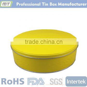 round cookie box / metal tin for cookies, metal tin for cookies