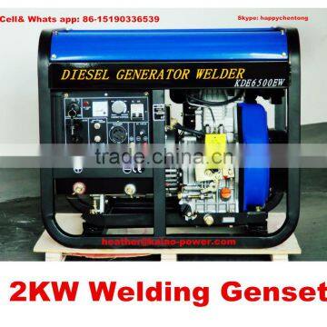 2015 New design of KAIAO 2kw Welding Generator Diesel (KDE6500EW)