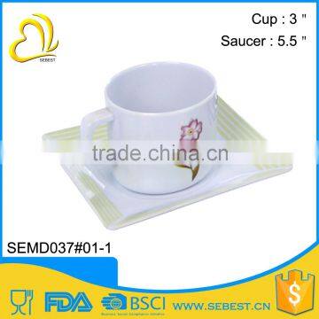 custom new design melamine ware set coffee cup and saucer                        
                                                                                Supplier's Choice