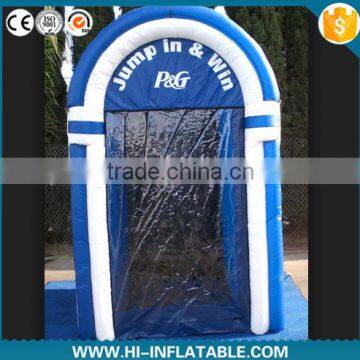 Customized promotional inflatable cash booth rental blowing counter machine for advertisment