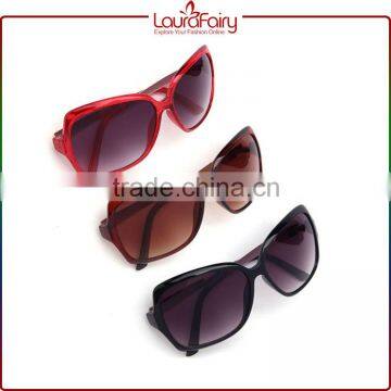 Laura Fairy Japan Brands Women Wine Red Big Frame No Logo Sunglasses Glass photo-6