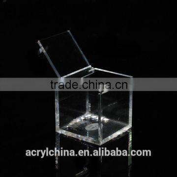 Popular square acrylic cosmetic flexo desktop case