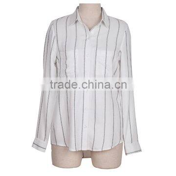 White collar lady tops shirts designs dress/female apparel manufacturers