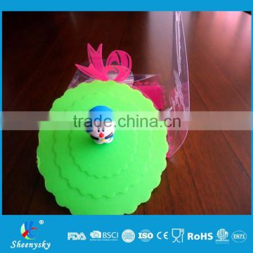 100% food grade hot selling cartoon shaped silicone cup cover /silicone cup lid / silicone Tea cup cover                        
                                                Quality Choice