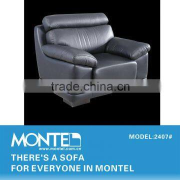 Germany Living Room Leather Black Asian Sofa photo-2