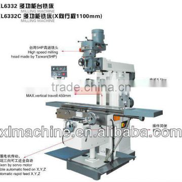 multi-purpose milling machine with high speed milling head