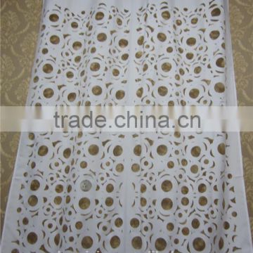 100% Polyester Laser cut Hotel Curtain