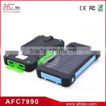 outdoor waterproof 8000mah high capacity Multi-purpose mobile phone powerbank solar charger for cell phone