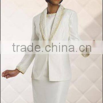 Off White Color Chancelle Church Attire Suit 2014