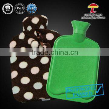 spots grey fashion hot water bag cover and pompons