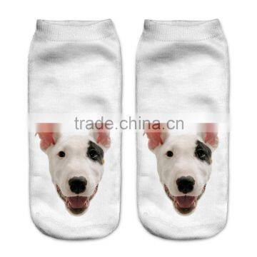 factory hot sale 3d digital puppy head print wholesale girl tube socks