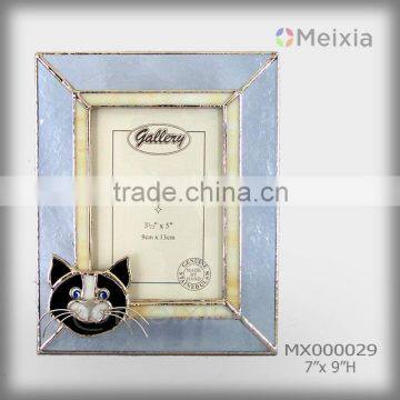 MX020029 tiffany style stained glass cat picture frame wholesale