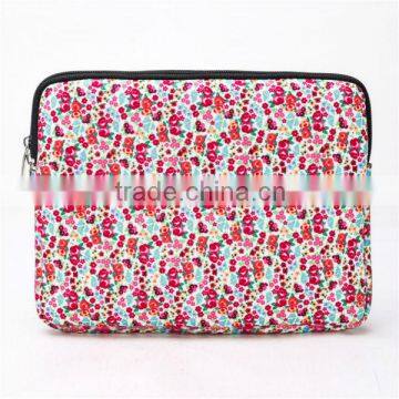 2014 Flower printing Neoprene Laptop Bag for girl