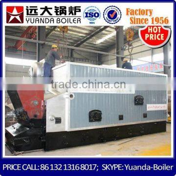 SZL6-1.25 model 6 ton per hour steam working pressure 10 kg/cm2 fired rice husk boiler