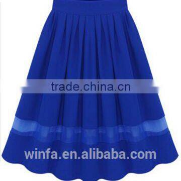 latest design casual ladies chiffon long skirt