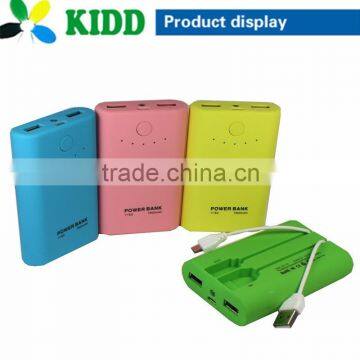 6600mah power bank continuance rechargeable usb batteries