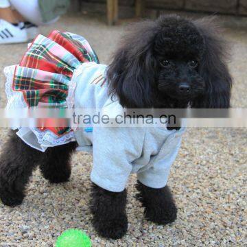 winter skirt woolen winter dog clothes with skirt
