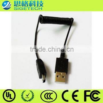 Mini-B Spring Data Cable