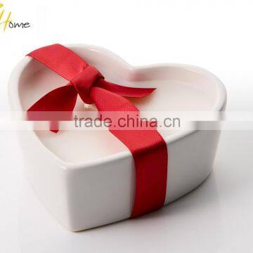 New Arrival Heart Candle in Ceramic Jar/ Heart Shape Scented Candle/ Heart Shape Candle/ Soy Wax