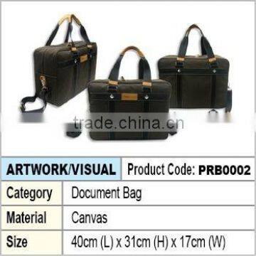 Canvas document bag (brown)