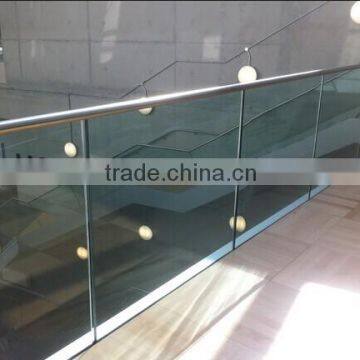 glass railing accessories stainless steel mini top rail / handrail slotted pipe for glass railing designs