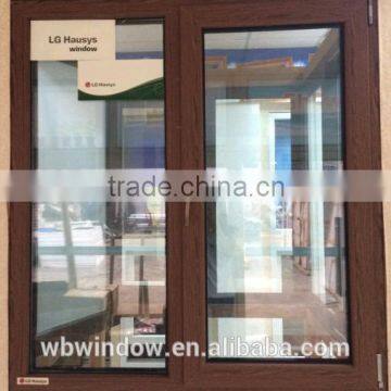 Latest Design Brown Color PVC Tilt and Turn Windows With Grilles,PVC Windows and Doors photo-2
