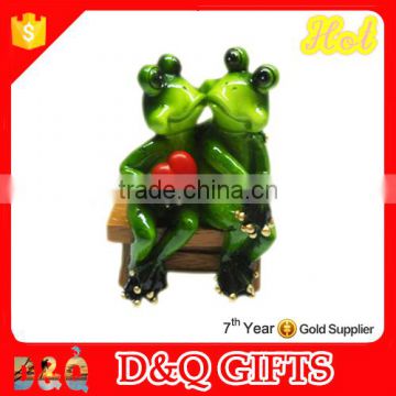 lover animal sitting on the chair polyresin sculpture