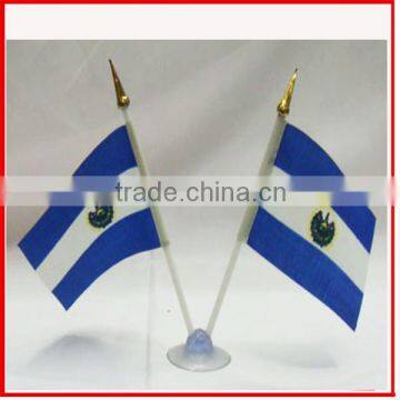 170T polyester Salvador flag,14*21cm country flag,promotion table flag