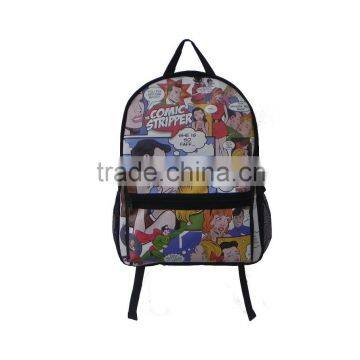 New arrival best selling 2016 china supplier small cartoon canvas lovey backpack kids school bag