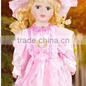 Handmade ceramic cheap doll 16 inches victorian porcelain doll