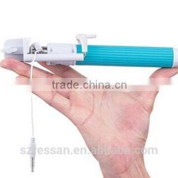 2015 Hot Christmas Gifts Z07-5 Plus Battery Free Wired Selfie Stick, Audio Cable Wired Monopod,wire handheld