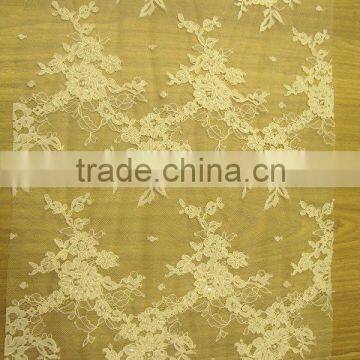 chantilly lace fabric french lace manufaturer 100% polyester for Wedding Dress Guipure Embroidery African Cord Lace Fabric Lace