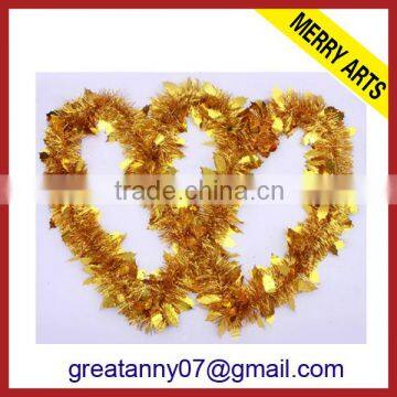 Beautiful shiny party decoration gold wire tinsel wholesale for christmas