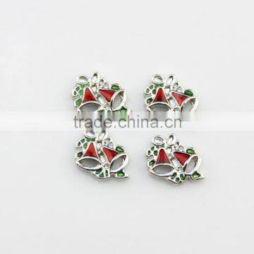 2015 New Arrive Colorful Christmas Bell Floating Lockets Charms Wholesale