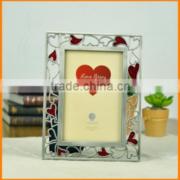 Metal crafts sweet style zinc alloy 6-inch metal frame frame PF10717B-4